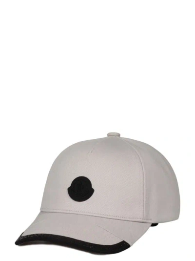 Moncler Logo Baseball Cap In Grey