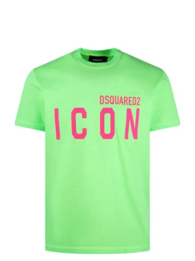 Dsquared2 `be Icon Cool Fit` Crew-neck T-shirt In Green