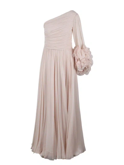 Costarellos Aziza Silk Georgette Gown In Pink