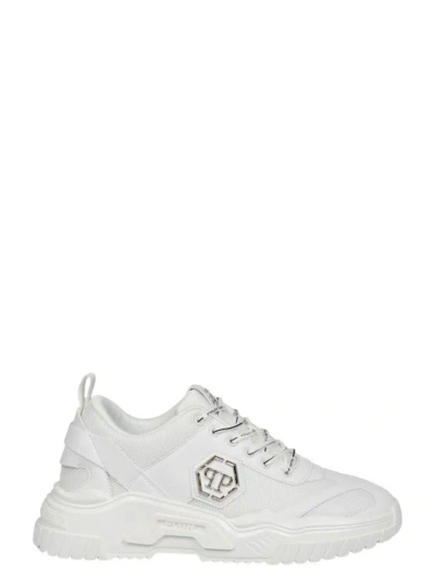 Philipp Plein Predator Panelled Low In White