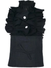JACQUEMUS ruffle halterneck blouse,DRYCLEANONLY