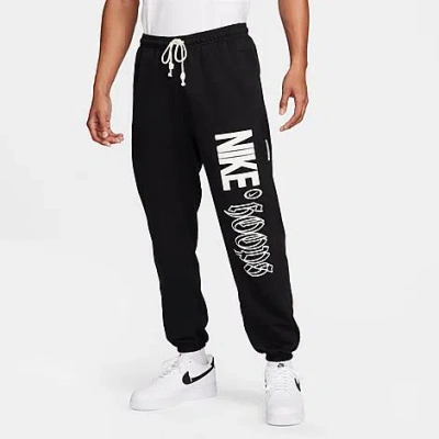 Nike Men's Standard Issue Dri-fit Basketball Pants In Black/sail