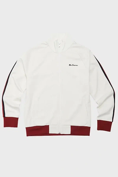 Ben Sherman Taped Tricot Track Jacket In Ivory