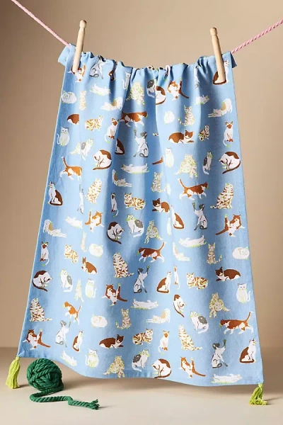Anthropologie Cat Love Tea Towel In Animal Print