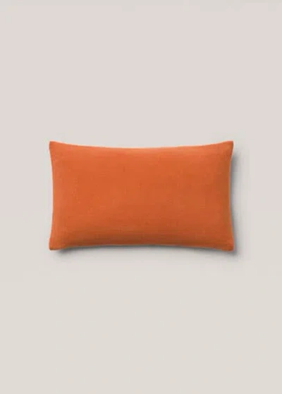 Mango Home Plain Cotton Cushion Cover 30x50cm Orange