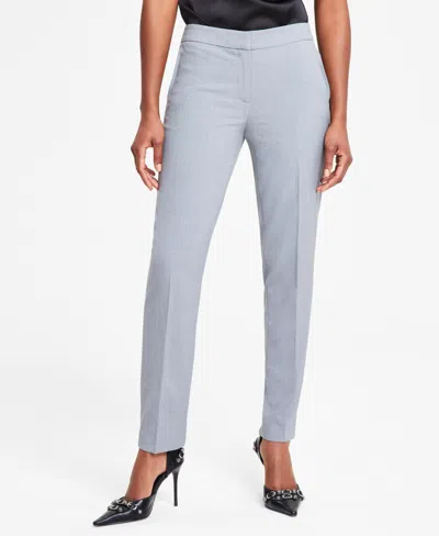 Bar Iii Women's Solid Straight-leg Mid-rise Pants, Created For Macy's In Smoke Heather