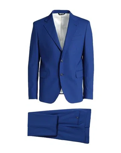 Brian Dales Man Suit Bright Blue Size 36 Polyester, Wool, Elastane