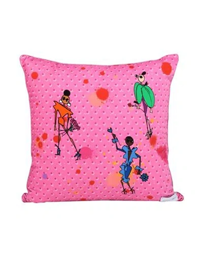 Az Factory Illustration-print Velvet Cushion In Pink