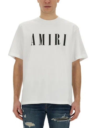 Amiri T-shirt With Logo In Bianco