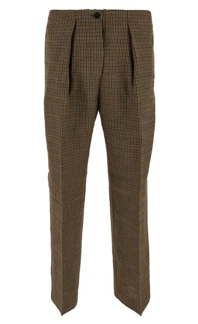 Acne Studios High-waisted Wide-leg Trousers In Bph Multi Brown