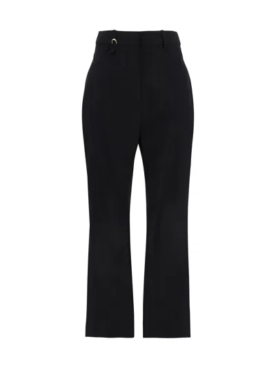 Jacquemus Trousers In Black