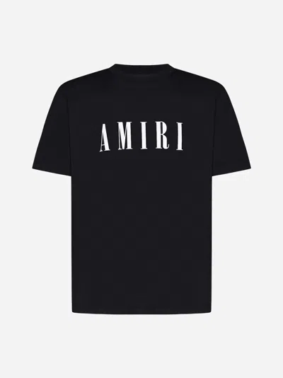 Amiri Logo Cotton T-shirt In Black