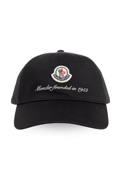 Moncler Baseball Cap With Logo In Black