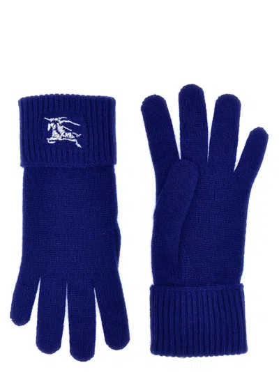 Burberry Equestrian Knight Design Gloves In Blue