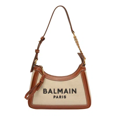 Balmain B-army Shoulder Bag In Brown