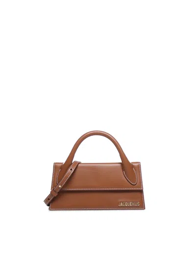 Jacquemus Le Chiquito Long Leather Bag In Cuoio