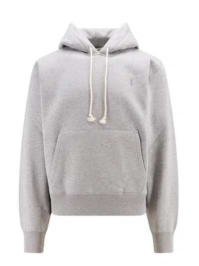 Saint Laurent Man Cassandre Man Grey Sweatshirts