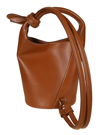 Jacquemus Le Petit Tourni Bucket Bag In Light Brown