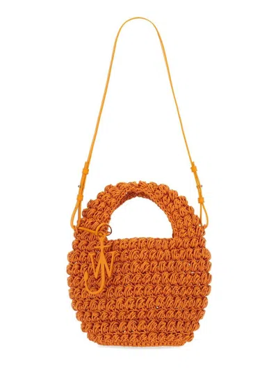 Jw Anderson Anchor Plaque Shoulder Bag In Orange