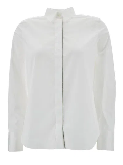 Brunello Cucinelli Poplin Shirt In White