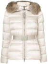 Moncler Tatie Quilted-down Jacket In Neutrals