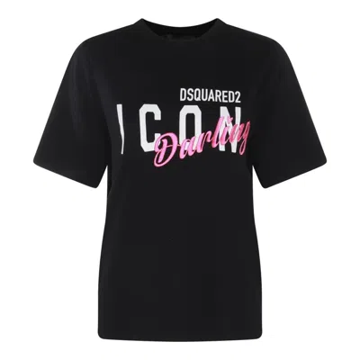 Dsquared2 Logo-printed Crewneck T-shirt In Black