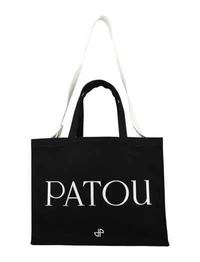 Patou Large  Tote Bag In Black