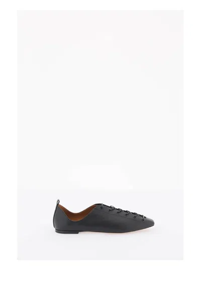 Stella Mccartney Lace-up Loafers In Black
