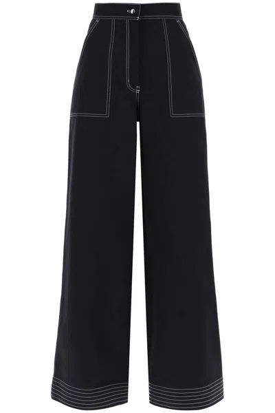 Max Mara Oboli Wide-leg Trousers In Black