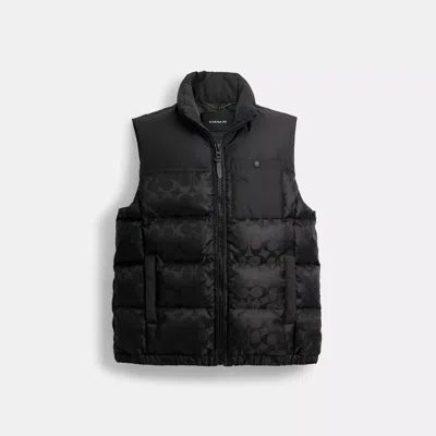 Coach Outlet Signature Puffer Vest In Black