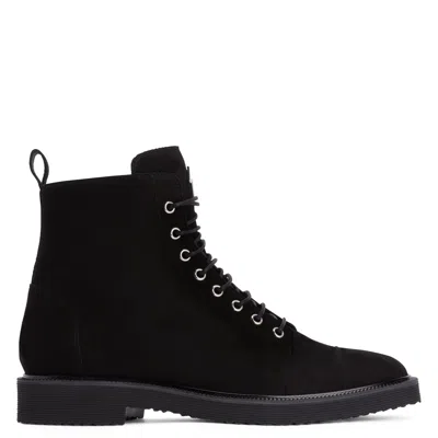 Giuseppe Zanotti Chris Leather Ankle Boots In Black