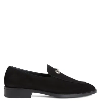 Giuseppe Zanotti Archibald Suede Loafers In Black