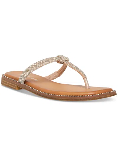 Madden Girl Hollis Womens Slip-on Flip-flop T-strap Sandals In Brown