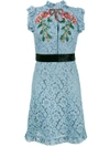 GUCCI EMBROIDERED CLUNY LACE DRESS,475282ZJD1612230076