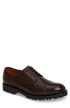 Allen Edmonds Tate Cap Toe Derby In Brown Grain Leather