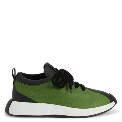 Giuseppe Zanotti Ferox Panelled Leather Sneakers In Green