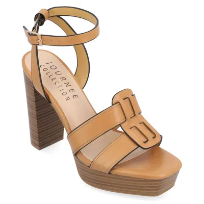 Journee Collection Tru Comfort Foam Mandilyn Platform Sandal In Tan