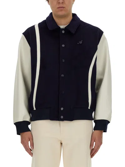 Axel Arigato Bay Varsity Jacket In Blue