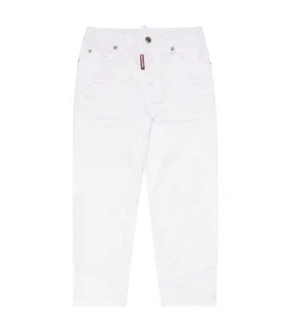 Dsquared2 Kids' Boston Logo-tag Jeans In White