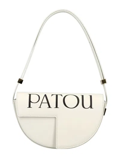 Patou Le Petit  Logo Bag In White Black