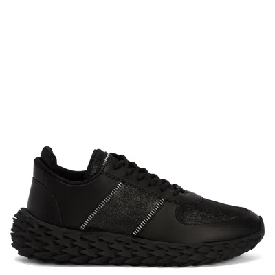 Giuseppe Zanotti Urchin Panelled Leather Sneakers In Black