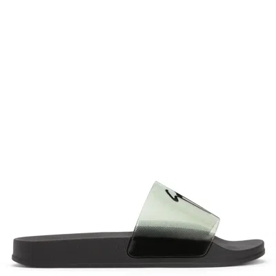 Giuseppe Zanotti Brett Logo Printed Slides In Grey