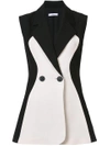 TOME TOME KNITTED CONTRAST WAISTCOAT - BLACK,TF17208112167048