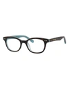 Kate Spade Rebecca 49mm Reading Glasses - Tortoise Aqua In Brown/blue