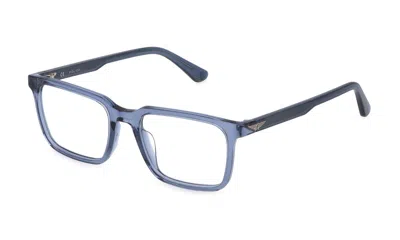 Police Eyeglasses In Blue Transparent Glossy