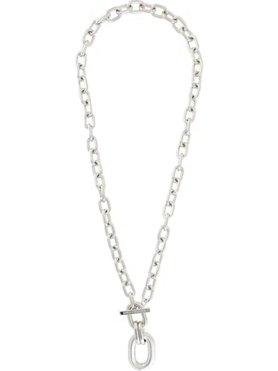 Rabanne Necklace With Pendant In Grey