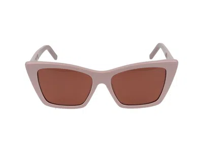 Saint Laurent Sunglasses In Pink Pink Brown