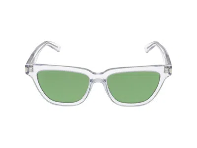 Saint Laurent Sunglasses In Crystal Crystal Green