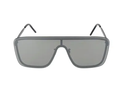 Saint Laurent Sunglasses In Black Black Silver