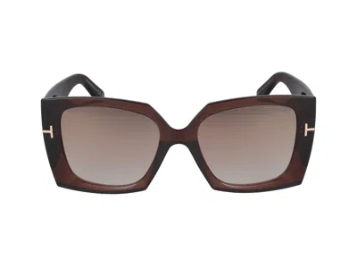 Tom Ford Sunglasses In Dark Brown Luc/mirrored Brown
